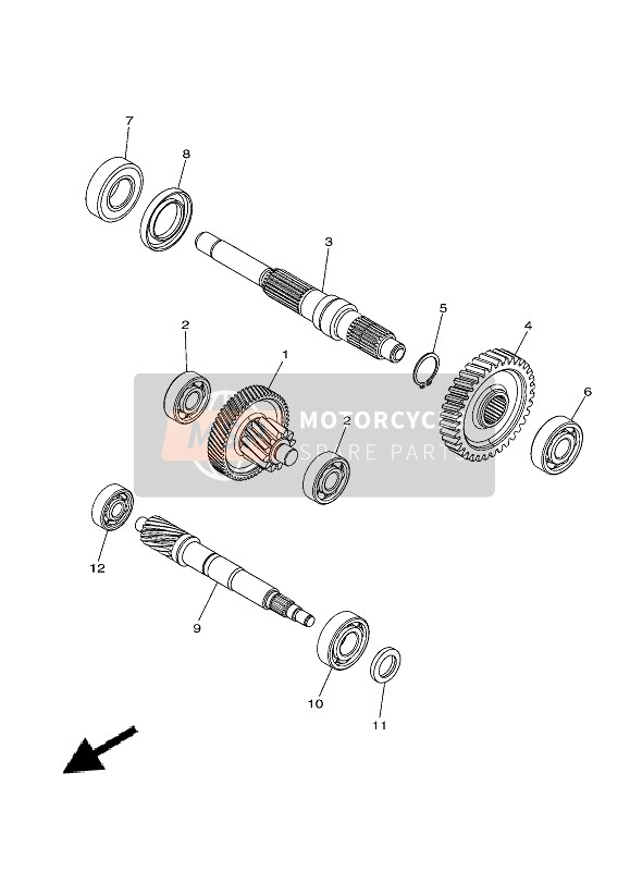 B65E74103000, Main Axle Comp. (1, Yamaha, 0